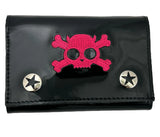 BLK/PK SKULL WALLET