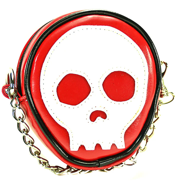 SKULL FACE ROUND WALLET