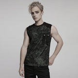 Edgy Punk Vests with Rivet Detailing and Chest Pocket Design