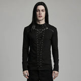 Gothic Lace-Up Long Sleeve Punk T-Shirts for Men