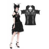 Gothic hollow lace top