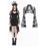Gothic Ruffled Butterfly Embroidery Sheer Lace Bolero