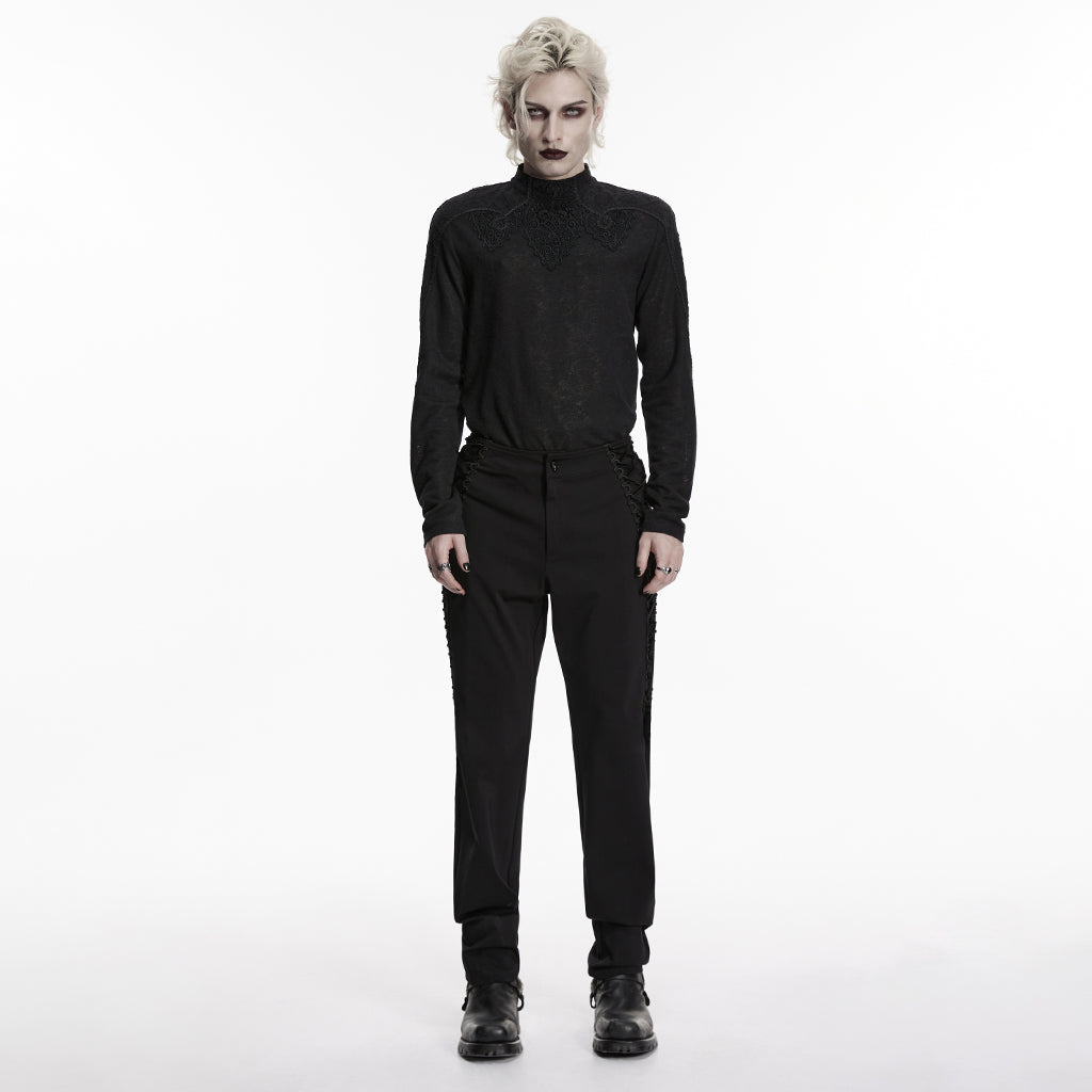 Erzulie Men's Gothic Trousers in Black