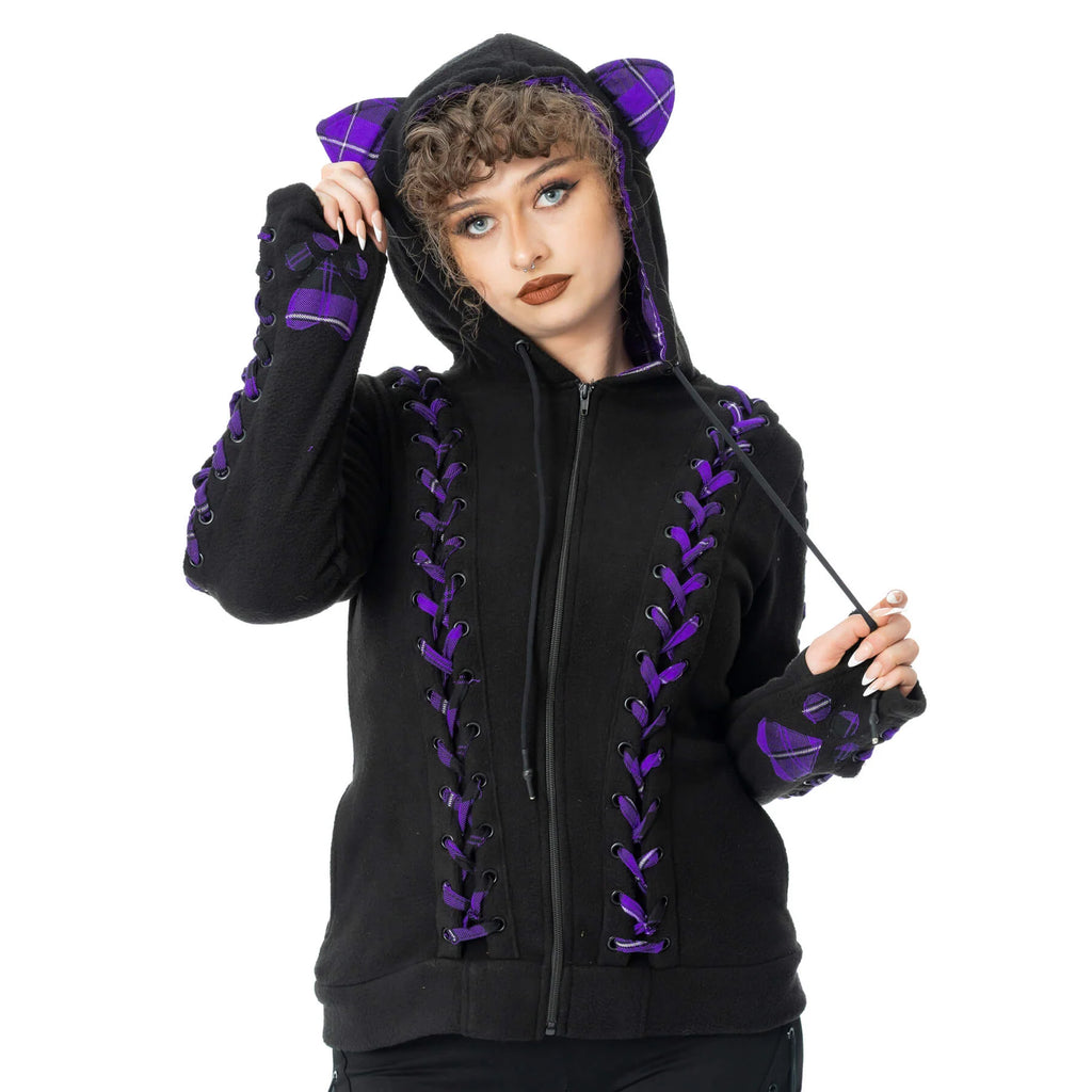BBK CALICO HOOD - BLACK/PURPLE