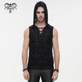Gothic floral pattern men hoodie