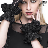 Gothic sexy women rose lace short gloves