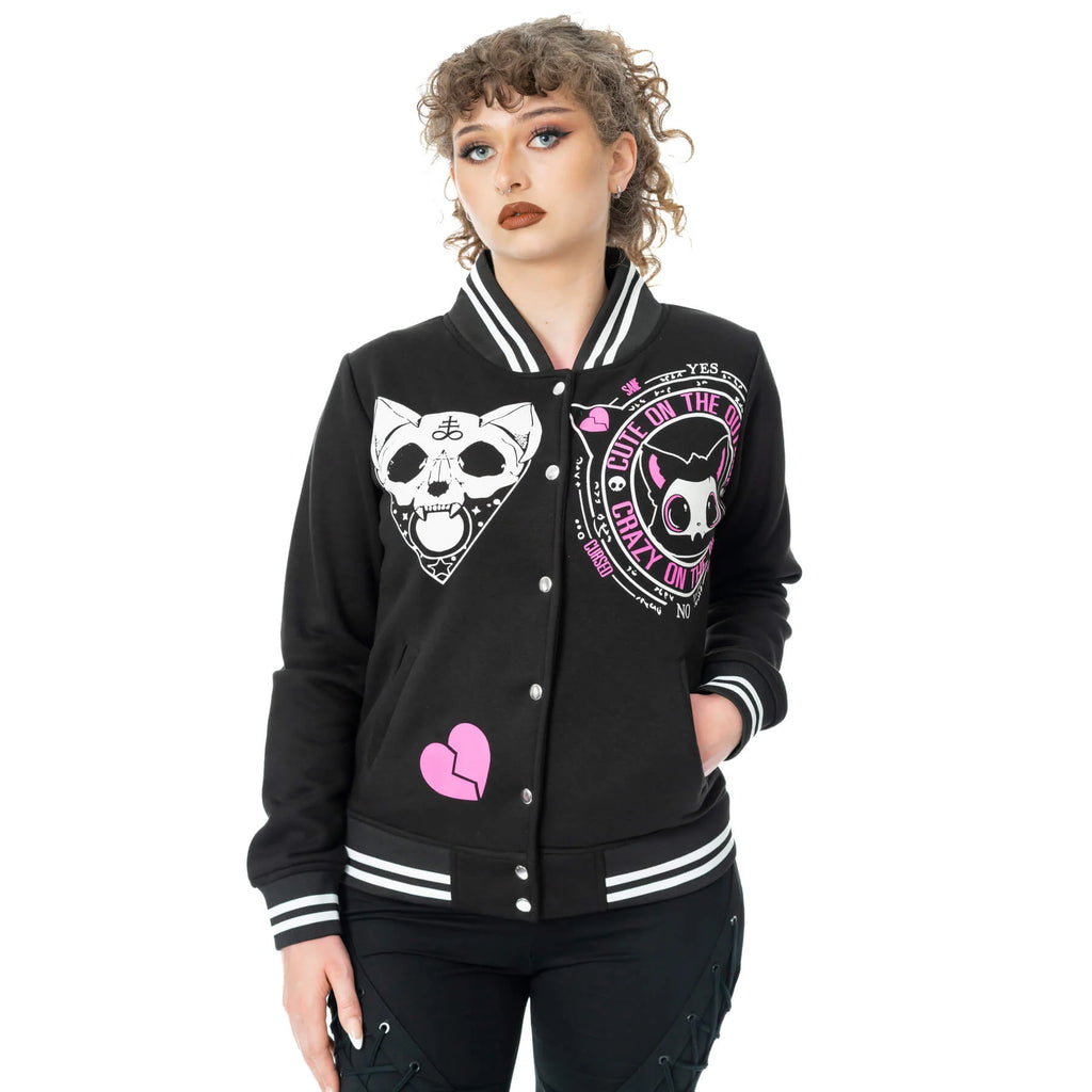 CRAZY ON THE INSIDE VARSITY JACKET