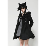 Velvet cat ear bonnet