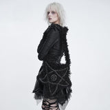 Women's Gothic Plush Pentacle Chained Crossbody Bag