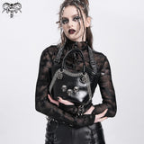 Women's Punk Skull Chained Hand Bag