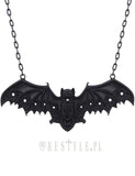 Bat pendant, Lace wings, gothic necklace