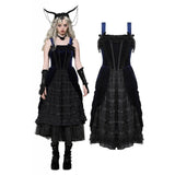 Indigo gothic lolita party doll dress