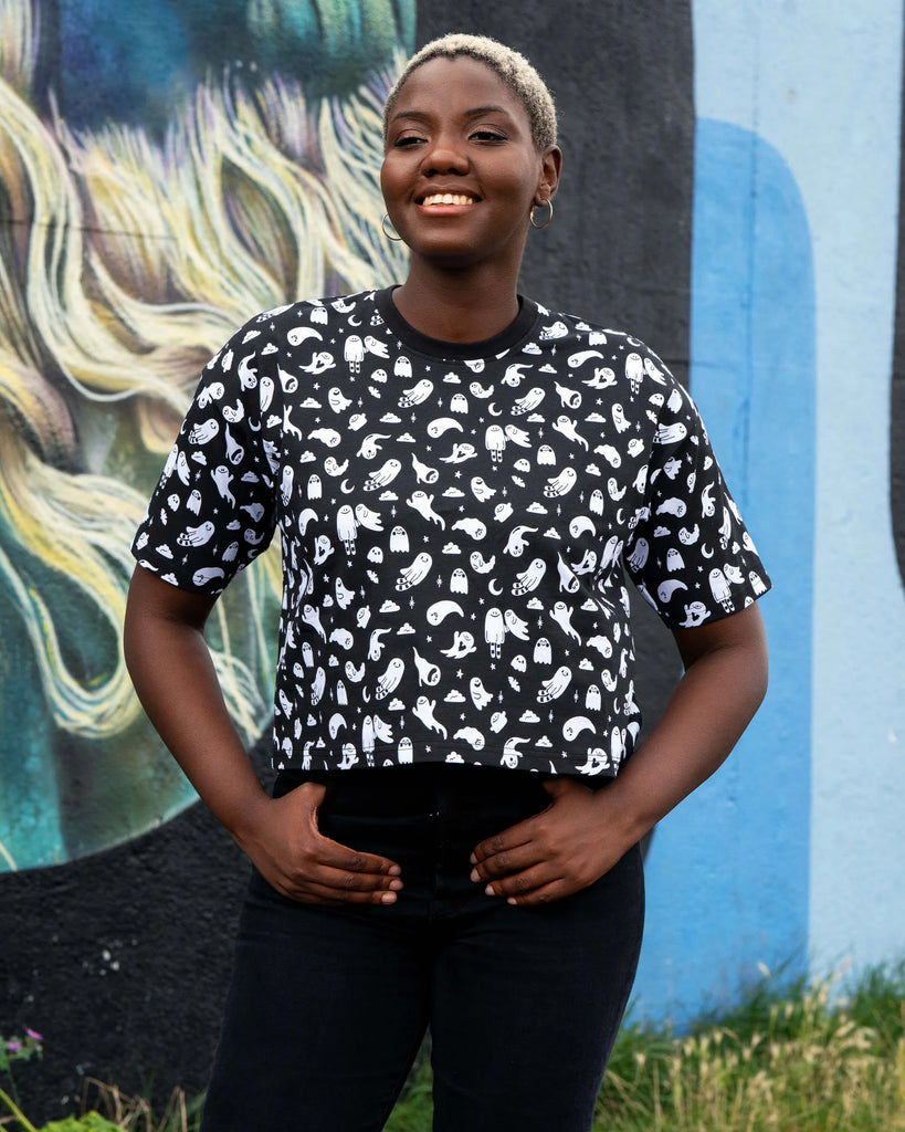 Rebel Romance x Yasmin Cousins Ghosties Cropped Boxy Tee