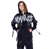HEARTLESS LIGHTNING HOOD - BLACK/WHITE