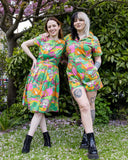 Run & Fly x The Mushroom Babes Hills Stretch Belted Tea Dress with Pockets
