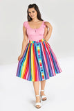 Over The Rainbow Skirt By Hell Bunny