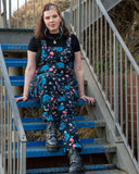 Rebel Romance Floral Jellyfish Stretch Dungarees