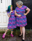 Jellyfish Stretch Belted Tea Dress with Pockets