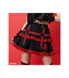 Mini Skirt Shorts Punky Bunny Red ACDC RAG