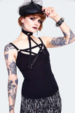 Pentagram straps top with black lacing By Jawbraker
