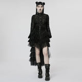 Women's Gothic Irregular Layered Mesh Skirt Black 
By PUNK RAVE