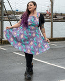 Rebel Romance x Abi Perry Purrfect Cats Stretch Flared Pinafore