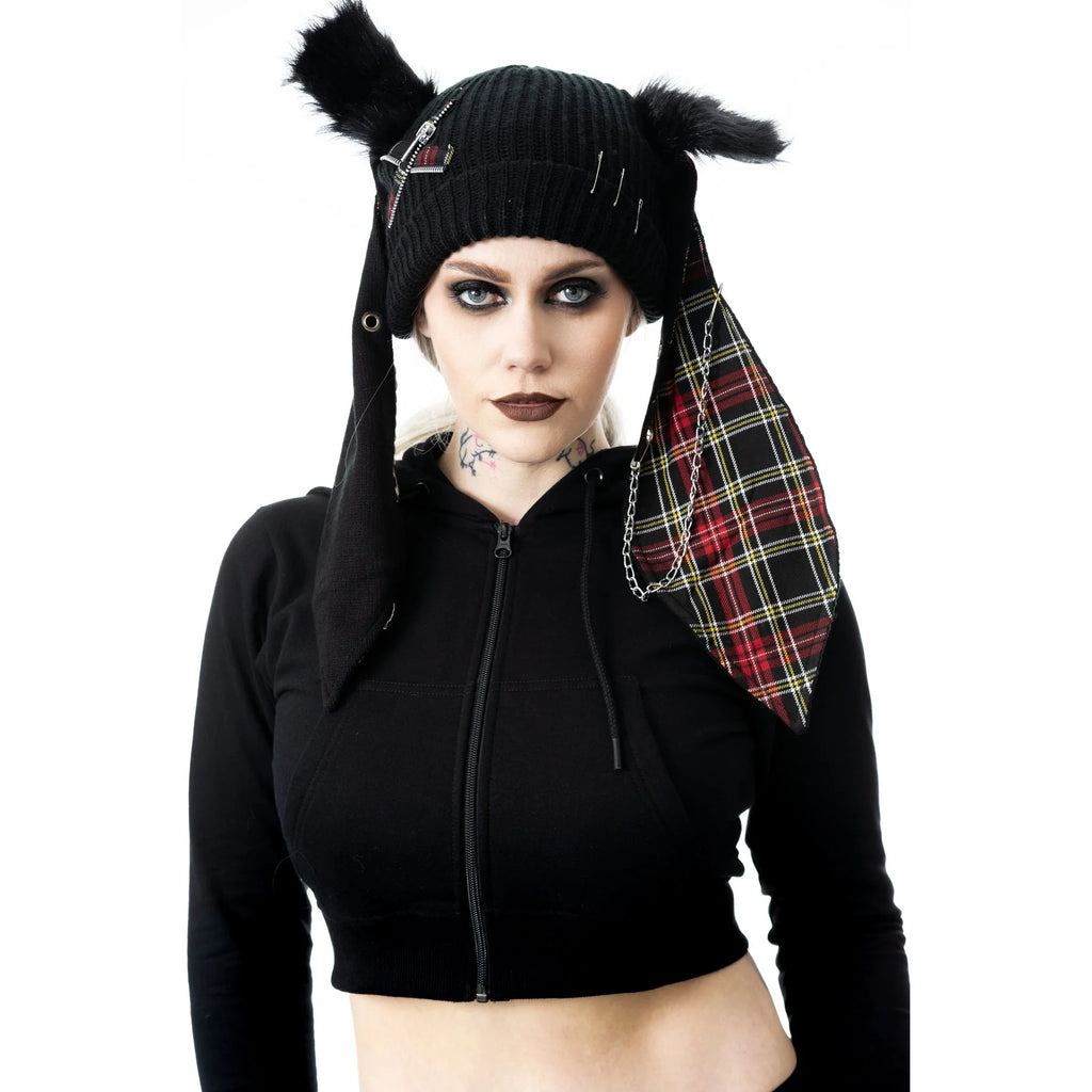 RINI HAT - BLACK/BLACK CHECK