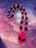 Pink Alien Candy Necklace