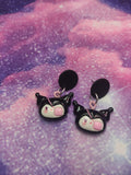 Black K Earrings