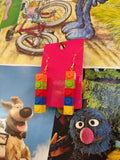 Lego Rainbow Earrings
