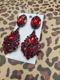 Red Stone Victorian Earrings