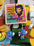 Blue M&M Earrings