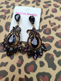 Purple Stone Victorian Earrings