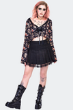 Houndstooth Printed School Skirt By Jawbraker