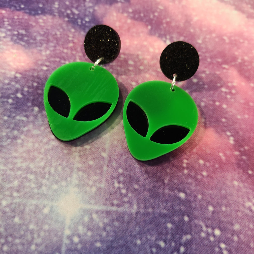Neon Alien 👽 Earrings