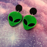 Neon Alien 👽 Earrings