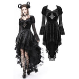 Spider Queen high low velvet dress