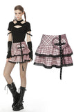 Millennium metal rock heart pink gird skirt